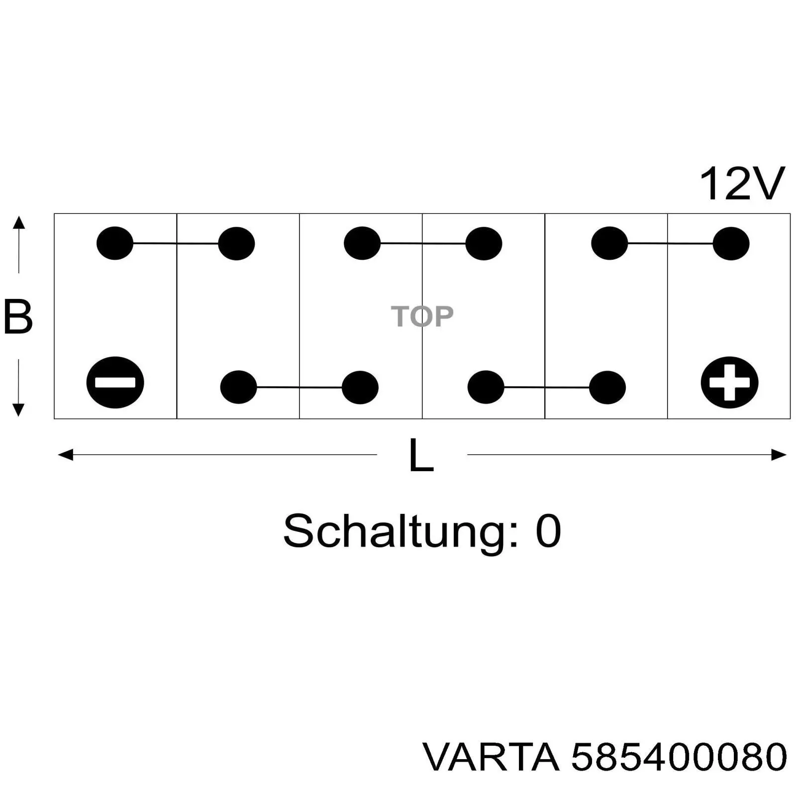 585400080 Varta Авто акумулятор