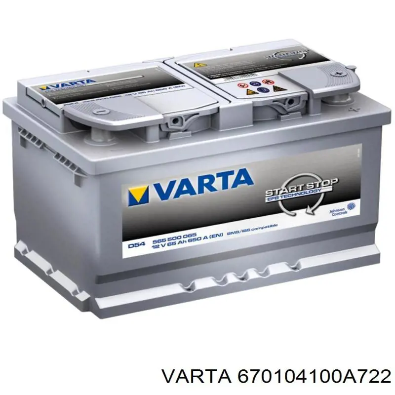 Акумуляторна батарея, АКБ Varta 670104100A722