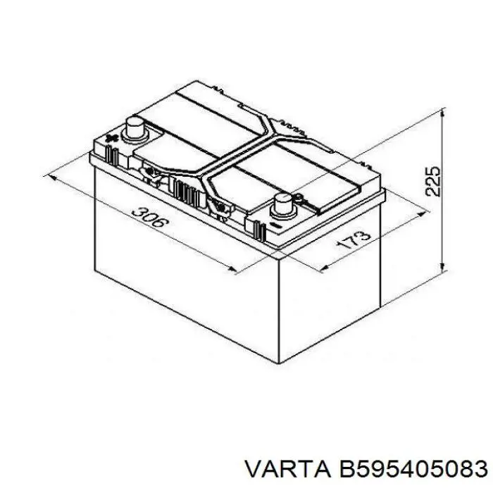 B595405083 Varta акумуляторна батарея, акб