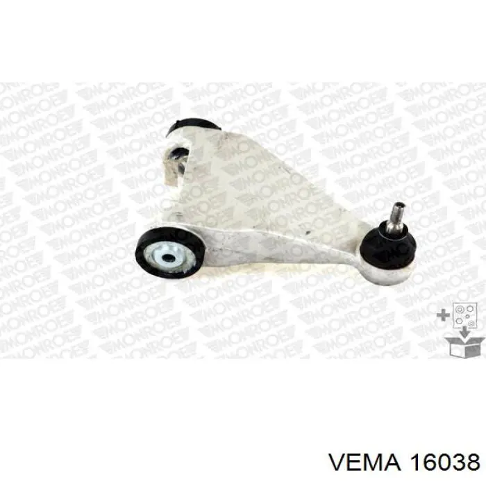 Важіль передньої підвіски верхній, правий Vema 16038 ціна, від 42.75 USD