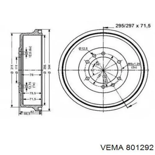 Купити 4320601J10 Nissan/Infiniti Барабан гальмівний задній