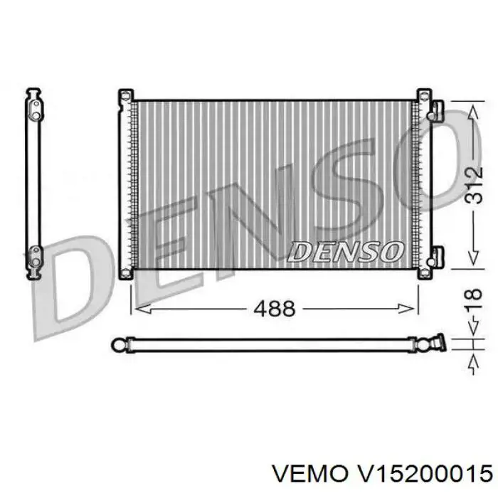 Купити V15200015 Vemo Шланг кондиціонера, від радіатора до випарника