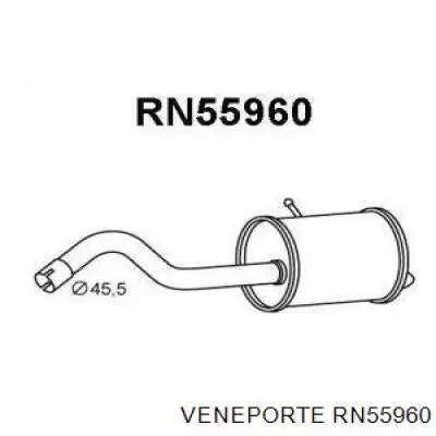 8200613106 Renault (RVI) Глушник, задня частина