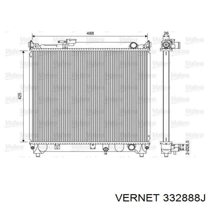 Купити 332888J Vernet Термостат в корпусі