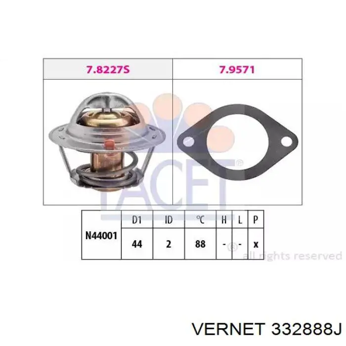 332888J Vernet Авто термостат
