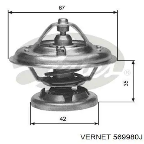 Автомобільний термостат Vernet 569980J ціна, від 9.67 USD