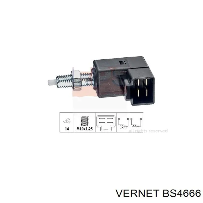 Купити BS4666 Vernet Датчик педалі гальма