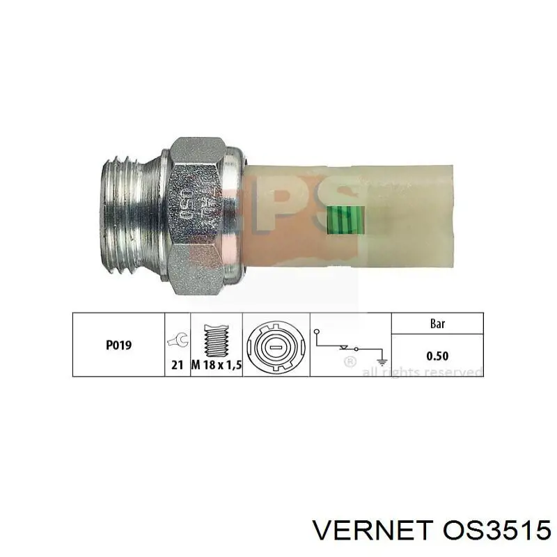 Датчик тиску масла двигуна Vernet OS3515