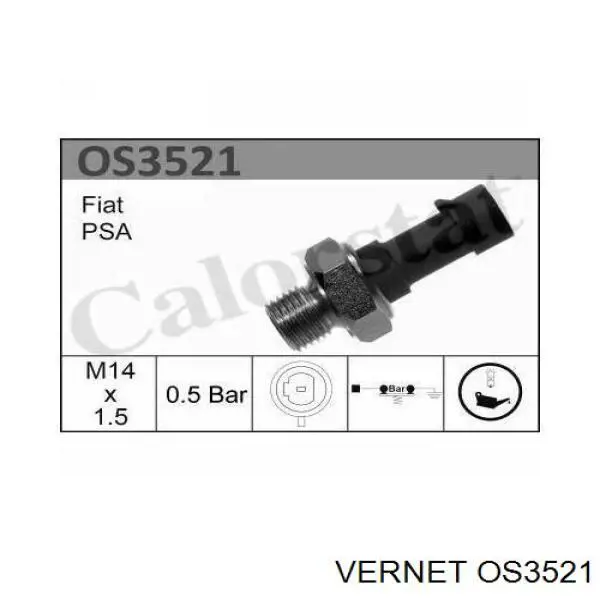 Манометри (показник тиску масла) Vernet OS3521 ціна, від 3.93 USD