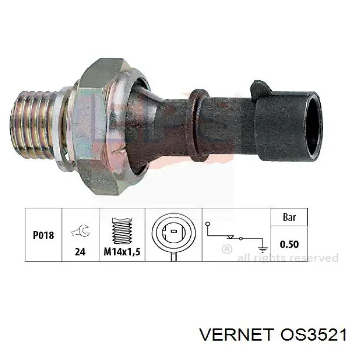 Купити OS3521 Vernet Датчик тиску масла