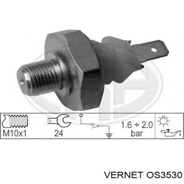 Манометри (показник тиску масла) Vernet OS3530 ціна, від 3.36 USD