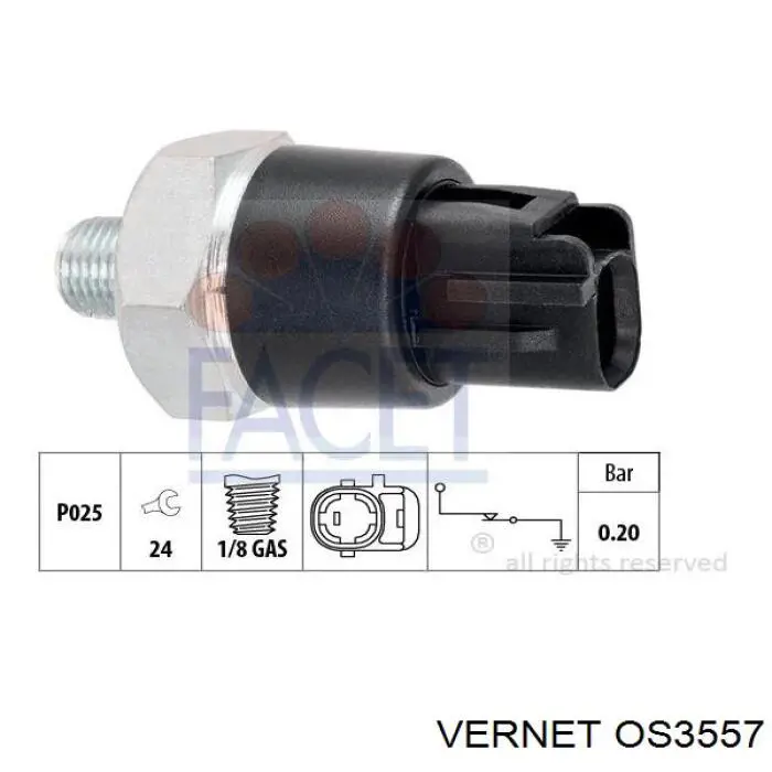 Купити OS3557 Vernet Датчик тиску масла