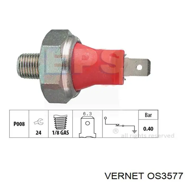 Купити OS3577 Vernet Датчик тиску масла