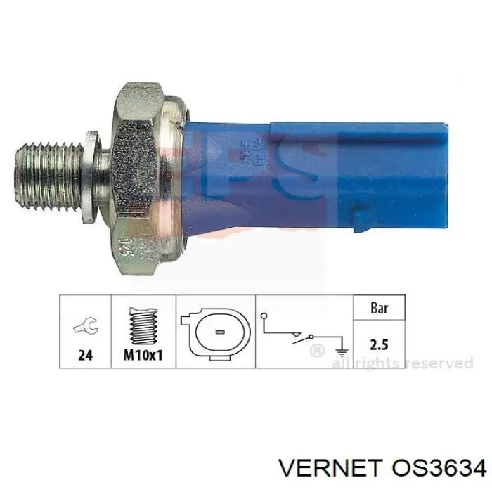 Купити OS3634 Vernet Датчик тиску масла