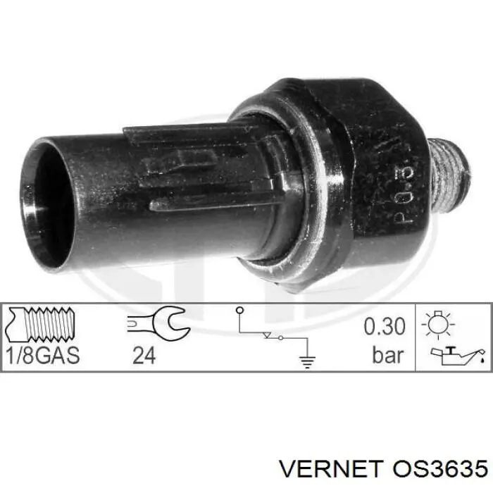 Манометри (показник тиску масла) Vernet OS3635 ціна, від 5.64 USD