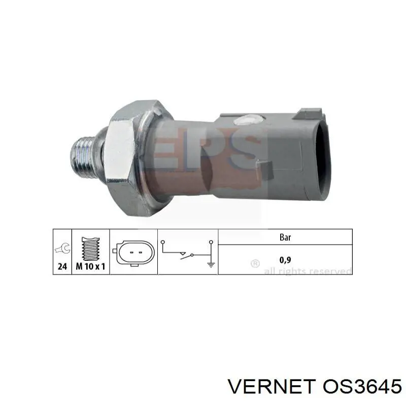 Купити OS3645 Vernet Датчик тиску масла