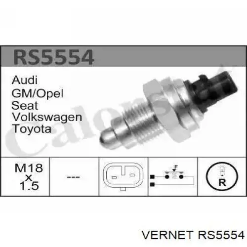 Датчик ліхтарів заднього ходу Vernet RS5554 ціна, від 11.94 USD
