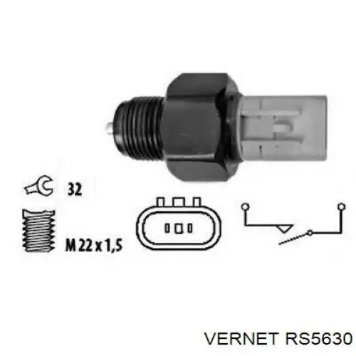 Датчик ліхтарів заднього ходу Vernet RS5630 ціна, від 16.79 USD