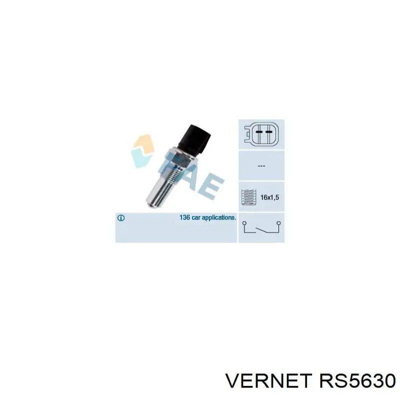 Купити RS5630 Vernet Вмикач ліхтарів заднього ходу