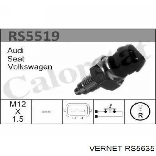 RS5635 Vernet Датчик включення ліхтарів заднього ходу