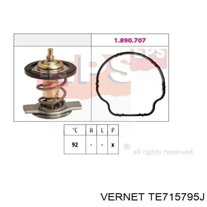 Термостат TE715795J Vernet