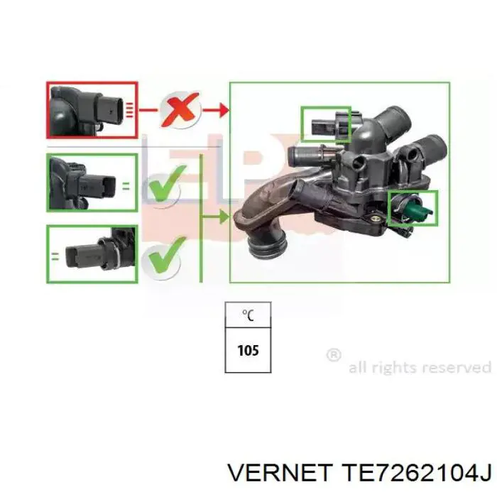 Купити TE7262104J Vernet Корпус термостата