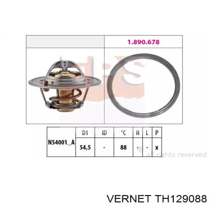 TH129088 Vernet Авто термостат