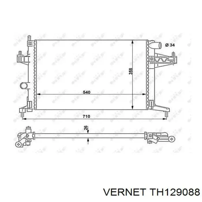 Автомобільний термостат Vernet TH129088 ціна, від 6.62 USD