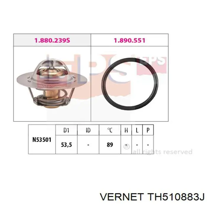 Купити TH510883J Vernet Термостат в корпусі