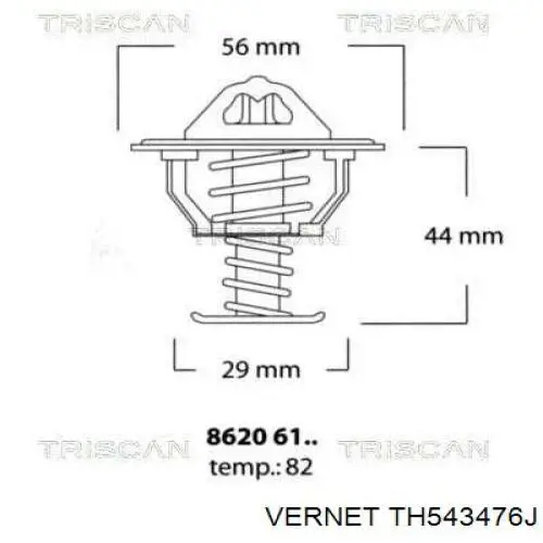Купити TH543476J Vernet Термостат в корпусі
