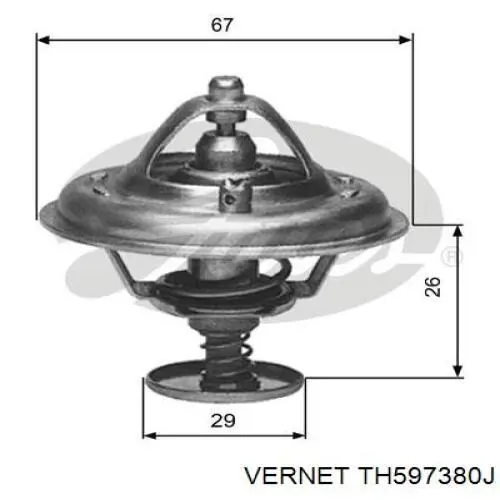 Автомобільний термостат Vernet TH597380J ціна, від 12.61 USD