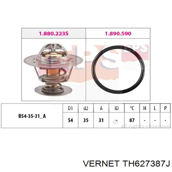 Купити TH627387J Vernet Термостат в корпусі