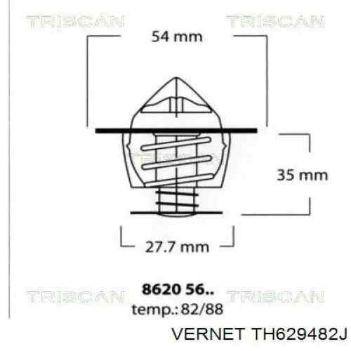 Купити TH629482J Vernet Термостат в корпусі