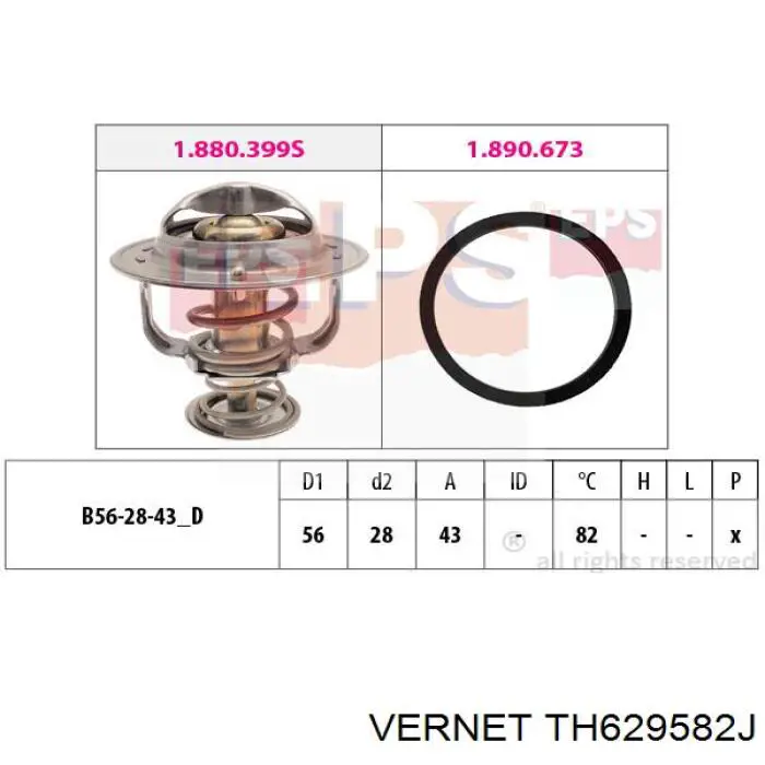 TH629582J Vernet термостат