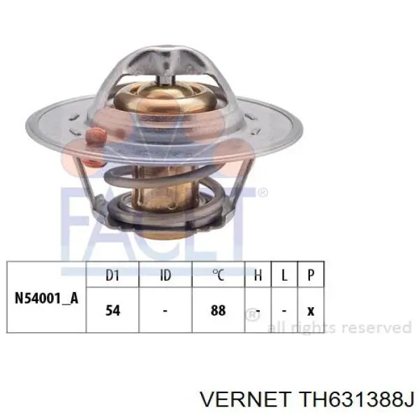 Купити TH631388J Vernet Термостат в корпусі