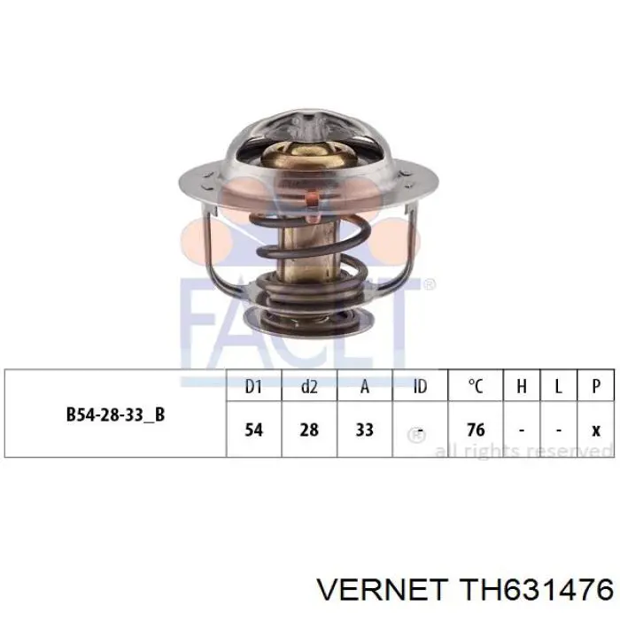 Автомобільний термостат Vernet TH631476 ціна, від 9.57 USD