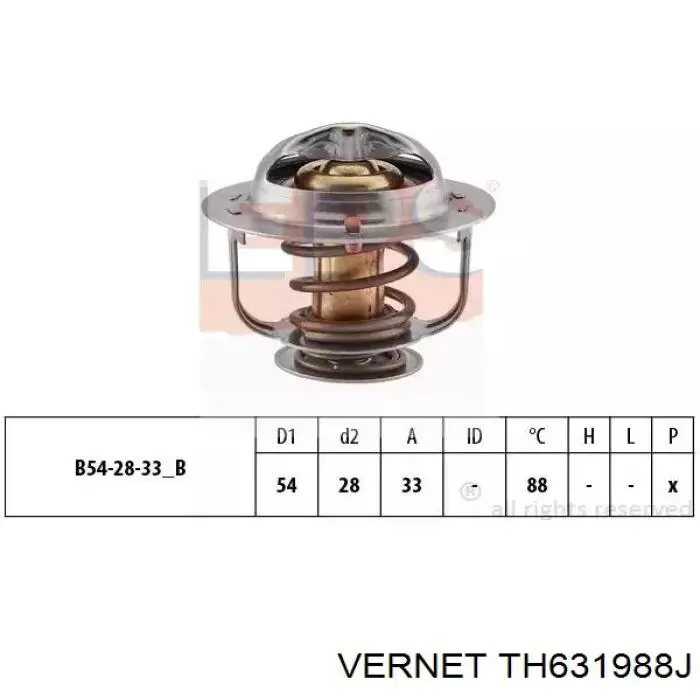 Купити TH631988J Vernet Термостат в корпусі