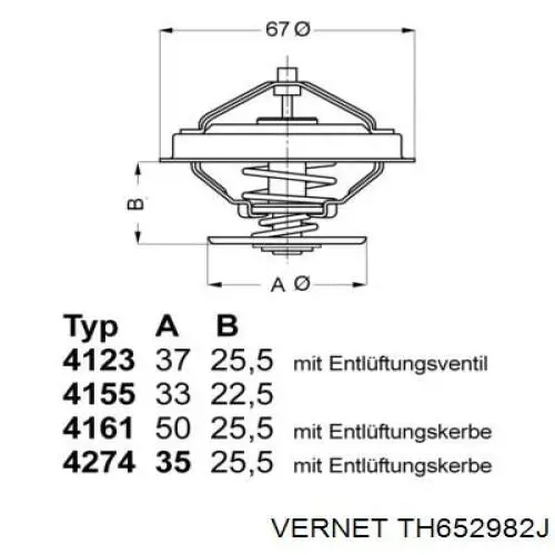 Купити TH652982J Vernet Термостат в корпусі