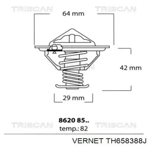 Автомобільний термостат Vernet TH658388J ціна, від 14.57 USD