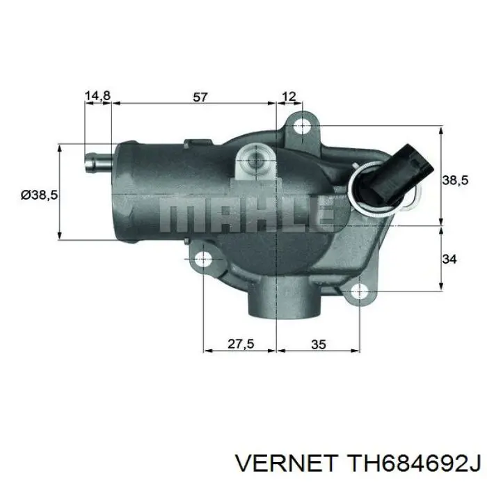 Купити TH684692J Vernet Корпус термостата