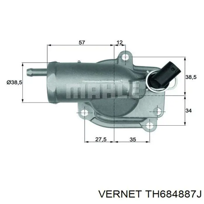 Купити TH684887J Vernet Корпус термостата
