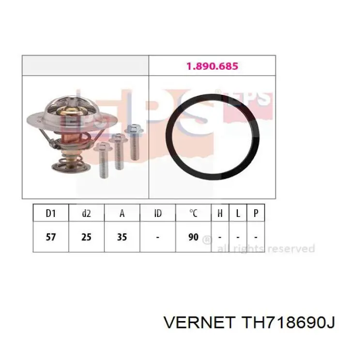 Купити TH718690J Vernet Термостат в корпусі