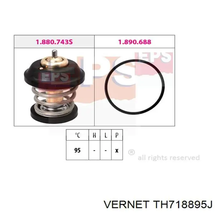 Купити TH718895J Vernet Термостат в корпусі