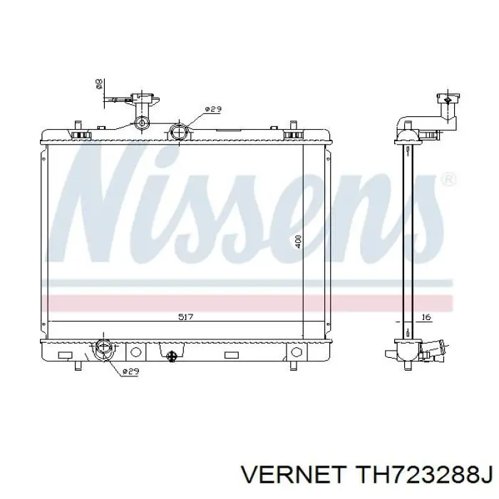Купити TH723288J Vernet Термостат в корпусі