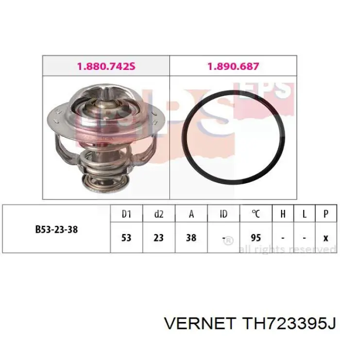 Купити TH723395J Vernet Термостат в корпусі