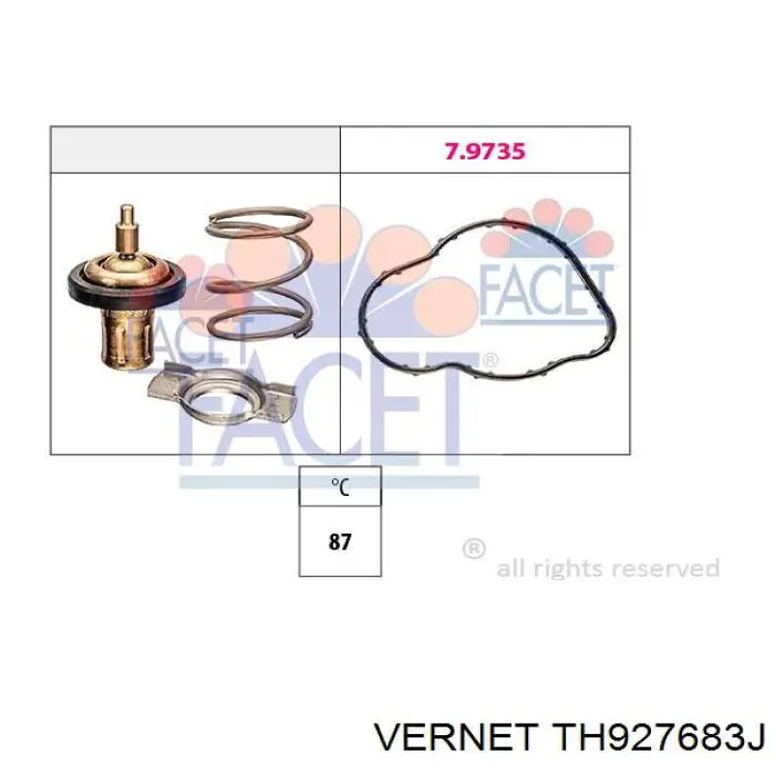 Термостат VERNET TH927683J