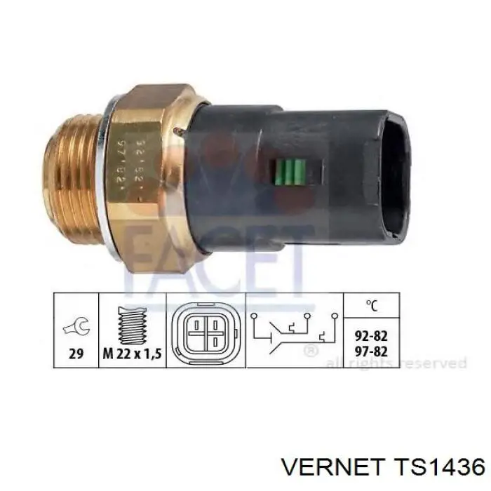 TS1436 Vernet Датчик радіатора