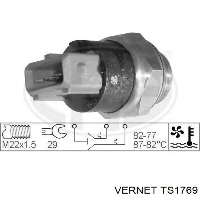 Датчик температури радіатора Vernet TS1769 ціна, від 13.26 USD