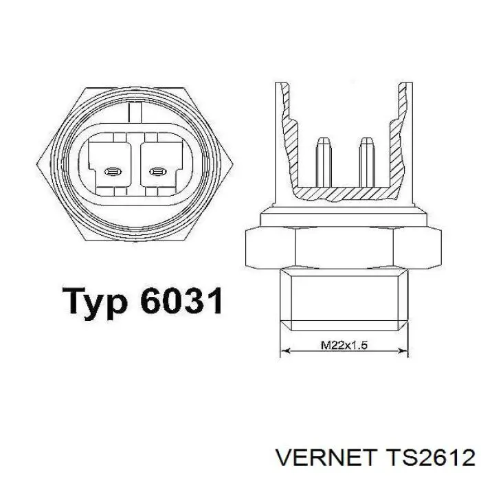 Термодатчик охолоджуючої рідини Vernet TS2612 ціна, від 7.24 USD
