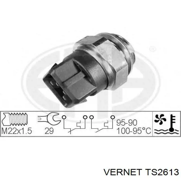 Термо-датчик включення вентилятора радіатора TS2613 Vernet